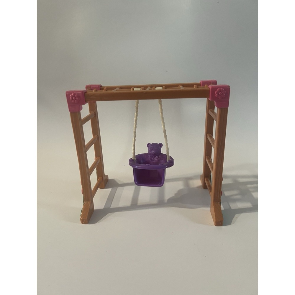 Fisher Price Loving Family Dollhouse Playground Purple Swing Set Monkey Bars